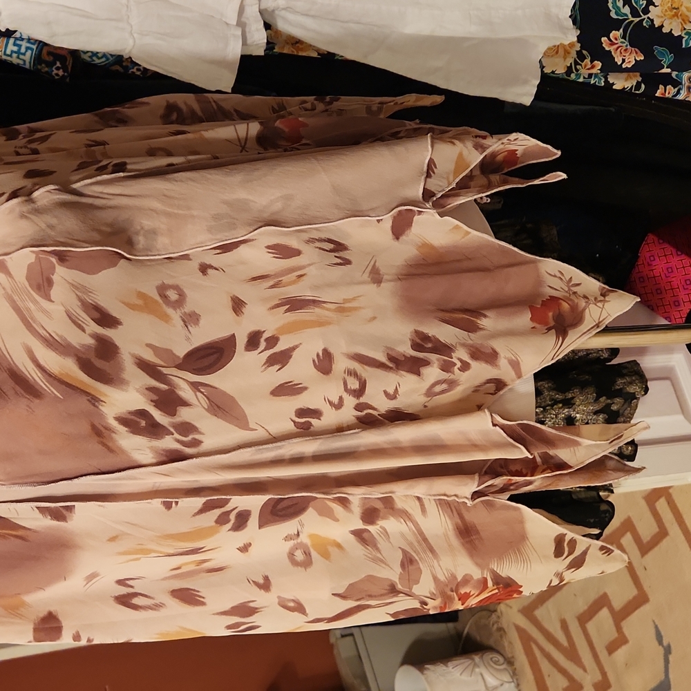 Asymmetrical silk skirt
